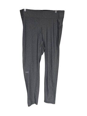 Under Armour HeatGear Compression Gray Leggings Womens Size XL Athleisure Yoga